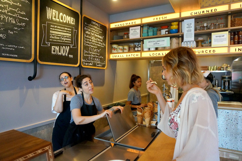 Tasting flavors at Salt n straw